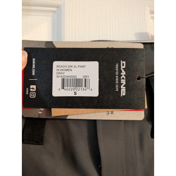 Dakine Reach 20k 2L Snowboard Pants Grey Women's Small Recco Tech - Picture 5 of 6
